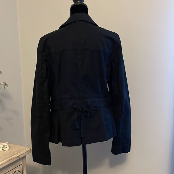 Loft Cotton Blazer-Size 6 Black‎ - Picture 2 of 8